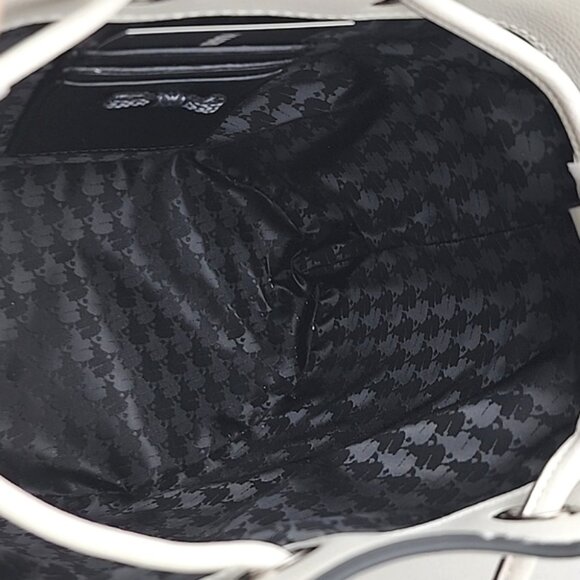 Karl Lagerfeld Paris Crossbody Bucket Bag White Pink - Picture 13 of 16